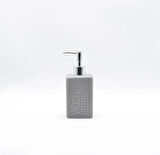 SERAMİK SIVI SABUNLUK GRİ MODERN 7X7X17CM 300ML BANYO SETİ  