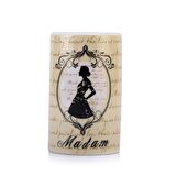 SERAMİK DİŞ FIRÇALIK MADAM DESENLİ 7X7X11CM