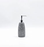 MERMER DESENLİ GRİ SIVI SABUNLUK 8X8X17CM 300ML BANYO SETİ  