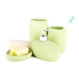 YEŞİL PETEK 4 LÜ BANYO SETİ 20x20x13cm