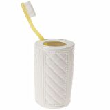 SERAMİK DİŞ FIRÇALIK BAKLAVA DESENLİ 6X6X11CM