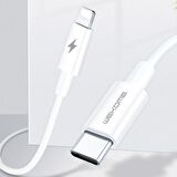 Wekome WK WDC-108 TYPE-C TO iPhone PD 20W Hızlı Şarj Kablosu 1.2M BEYAZ