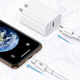 Wekome WK WDC-108 TYPE-C TO iPhone PD 20W Hızlı Şarj Kablosu 1.2M BEYAZ