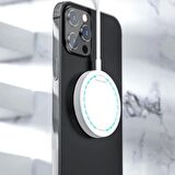Wekome Magsafe 15W Ultra İnce Mıknatslı Kablosuz Wireless Şarj BEYAZ