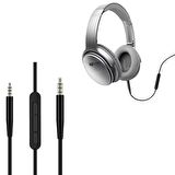 Bose QC25 QE2 QC35 QC35 II Uyumlu Mikrofonlu Kulaklık Ses Kablosu
