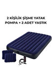 Intex 64765 Şişme Yatak Çift Kişilik Çadır Yatağı Kamp Yatağı.Yastık pompa seti