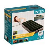 Intex Dura - Beam 64760 Tek Kişilik Ev Kamp Yatağı Ayak Pompalı Yeşil - Gri