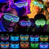 Led Işıklı Parlayan Renkli Festival Bar Kulüp Düğün Eğlence Parti Gözlüğü