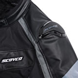 SCOYCO JK152 4 MEVSİM KORUMALI GRİ MOTOSİKLET MONT