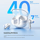 Soundpeats Clear ENC TWS Bluetooth 5.3 Kulak içi Kablosuz Kulaklık Beyaz