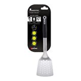 MasterPro 4859 Foodies Collection serisi Paslanmaz Çelik Oluklu Spatula,33,6x9,5x4,6 cm,PBT materyal