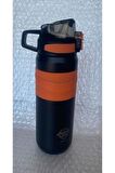 OKADI SİYAH PİPETLİ PASLANMAZ ÇELİK TERMOS 560ML