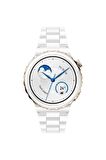 Huaweı Watch Gt3 Pro 43mm (SERAMİK KASA - BEYAZ SERAMİK KAYIŞ)
