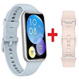 Huawei Watch Fit 2 (MAVİ) + Huawei Watch Fit 2 Silikon Kordon Pembe