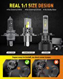 Fahren H4 New Termitör 120W 30000 Lümen 6500K 1:1 Halojen Boy LED Ampül