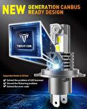 Fahren H4 New Termitör 120W 30000 Lümen 6500K 1:1 Halojen Boy LED Ampül