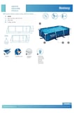 Bestway 56403 Steel Pro® Dikdörtgen Yerüstü Prefabrik Havuz 2,59 m x 1,70 m x 61 cm