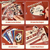 Together with You Temalı Hediye Kutulu Kit • Defter • Washi Bant • Not Kağıdı • Sticker • Kart (GGK-NA002)