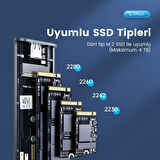 ORICO M.2 NVMe USB 3.2 Gen2 M-Key / B&M-Key 10Gbps SSD Disk Kutusu - Outlet