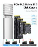 Orico USB3.2 Gen2 10Gbps Type-C M.2 NVMe SSD Disk Kutusu Alüminyum Beyaz
