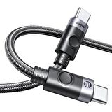 Orico 240W 5A PD Type-C to Type-C Hızlı Şarj ve Data Kablosu 1.5 Metre Siyah