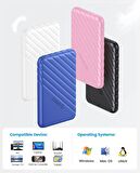 Orico Type-C to Type-C USB3.1 Gen1 6Gbps 2.5” inch SATA SSD Hard Disk Kutusu Siyah