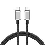 Orico 60W 3A PD Type-C to Type-C Hızlı Şarj ve Data Kablosu 1.5 Metre Siyah