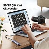 Ugreen USB C to 4K HDMI 100W PD 2*USB-A SD Micro SD Kart Okuyucu Dönüştürücü Çoklayıcı Hub
