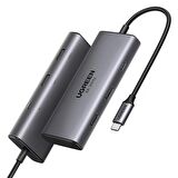 Ugreen Type-C to 2*USB 3.0 1*Type-C 2*HDMI 8K/30Hz 100W PD Güç Girişi Çoklayıcı Hub Adaptör