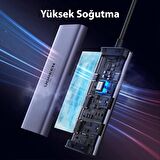 Ugreen Type-C to 2*USB 3.0 1*Type-C 2*HDMI 8K/30Hz 100W PD Güç Girişi Çoklayıcı Hub Adaptör