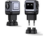 UGREEN Nexode Uno 65W Robot GaN Hızlı Şarj Cihazı 2xUSB-C, 1xUSB-A, Gri 25685