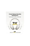 HiTune Max2 Yapay Zeka Destekli Gürültü Engelleyici Kablosuz Kulak Üstü Kulaklık Beyaz