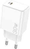Borofone BA77A Type-C 30 Watt Hızlı Şarj Aleti Beyaz