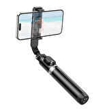 Tripod BY12 Selfie Çubuğu Bluetooth / Uzaktan Kumandalı Siyah
