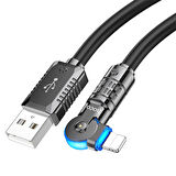 HOCO U118 Döner Başlıklı USB to iPhone Lightning Hızlı Şarj ve Veri Kablosu