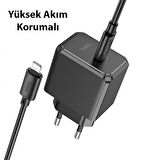 HOCO CS15A 30W Type-C Şarj Aleti + Type-C to iPhone Lightning Kablo Seti