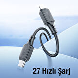 HOCO X101 27W Type-C to iPhone Lightning Hızlı Şarj ve Data Kablosu (Siyah)