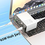 Hoco N36 PD65W Type-C + USB-A 6 Girişli Masaüstü Şarj İstasyonu