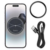 HOCO HW6 Vision Metal Manyetik Şarjlı Araç İçi Havalandırma Telefon Tutucu (Gri)