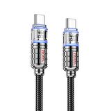 Hoco U122 Kristal Uç 60W Type-C to Type-C Hızlı Data ve Şarj Kablosu