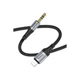 Hoco UPA26 Lightning to Aux Kablo 1M - Siyah