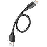 HOCO X96 Hyper 27W USB to Type-C Hızlı Şarj Ve Data Kablosu 25 Cm (Siyah)