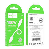 HOCO X96 Hyper 100W USB to Type-C Hızlı Şarj Ve Data Kablosu 25 Cm (Beyaz)