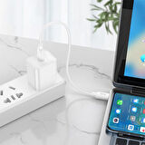 HOCO X96 Hyper 60W Type-C to Type-C Hızlı Şarj Ve Data Kablosu 25cm (Beyaz)