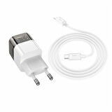 HOCO C131A Platinum PD30W+QC3.0 Girişli Hızlı Şarj Başlığı Ve Type-C To iPhone Lightning Kablo