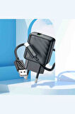 Hoco CS21A Rich 18W USB 3.0 QC Çıkışlı Ekstra USB to Type-C Kablolu Hızlı Şarj Aleti