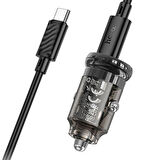 HOCO Z53A Vision PD30W Type-C + USB QC3.0 Girişli Araç Çakmaklık Hızlı Şarj Aleti + Type-C to Type-C