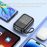 HOCO Q20 Fountain 10000mAh 22.5W+PD20W Dijital Göstergeli Kablolu Powerbank