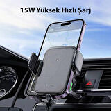 Hoco HW10 Klima Havalandırma Bölmesi Wireless Kablosuz Hızlı Şarjlı Araç Telefon Tutucu