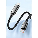 Hoco U125 Benefit Type-C to Type-C 100W PD Şarj Kablosu 1.2M - Siyah